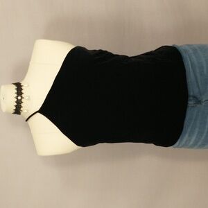 Sexy Black Velvet Camisole Top Single Strap sz14 NWT Quality Silk Blend